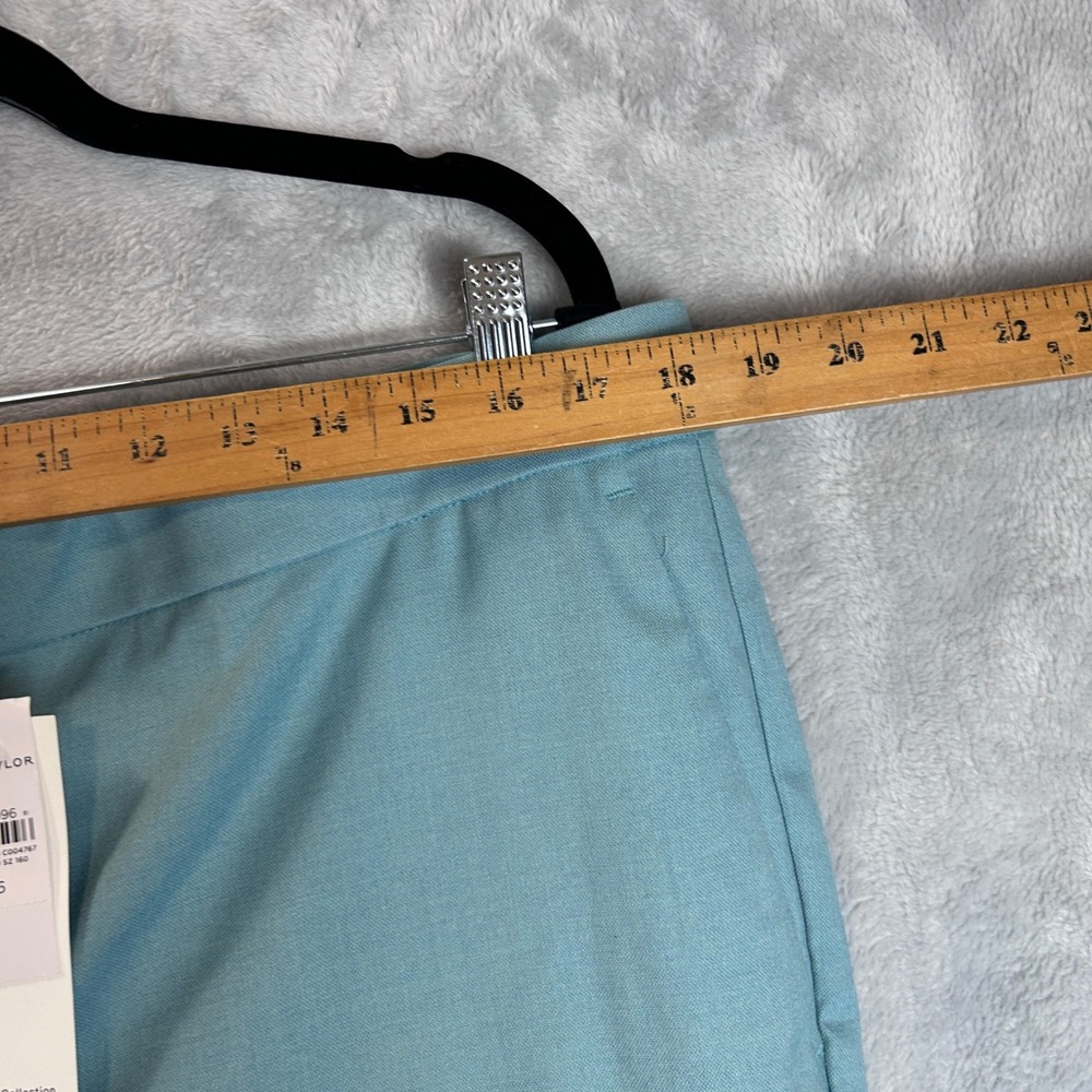 Ann Taylor Wide Leg Trousers The Suiting Collection Teal Blue Size 16 NWT - Picture 5 of 9